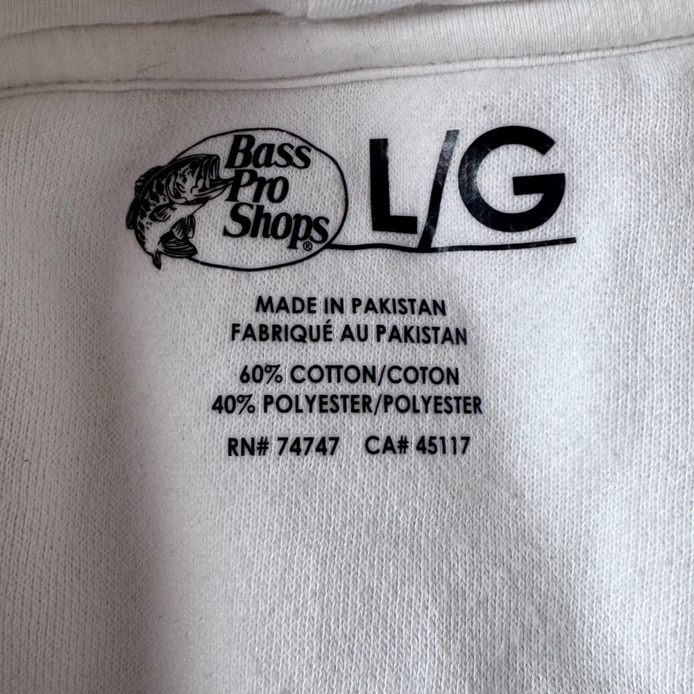 Bass Pro Shops Hoodie Men’s Size L in Whisper White - Picture 5 of 9